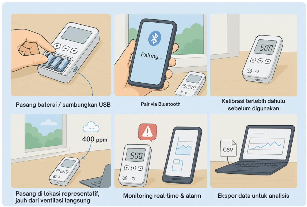 Cara Kerja HOBO MX1102A Data Logger dalam Mendeteksi Kualitas Udara