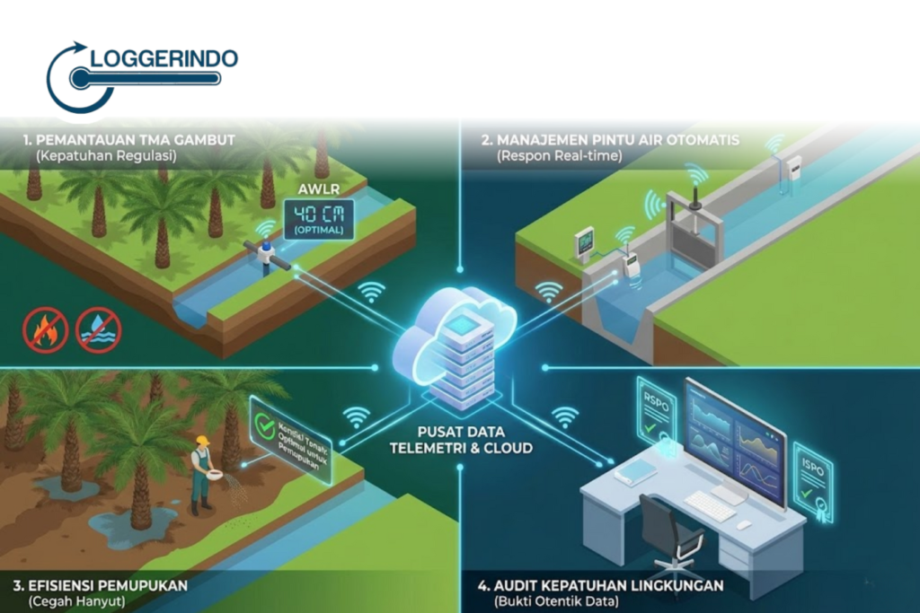 AWLR Telemetri Perkebunan: Solusi Pantau Debit Air Irigasi Akurat