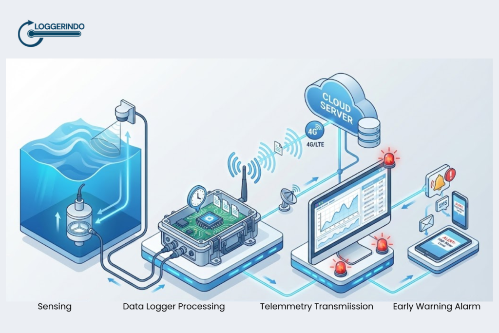 Cara Kerja AWLR Telemetri: Monitoring Air Otomatis Akurat