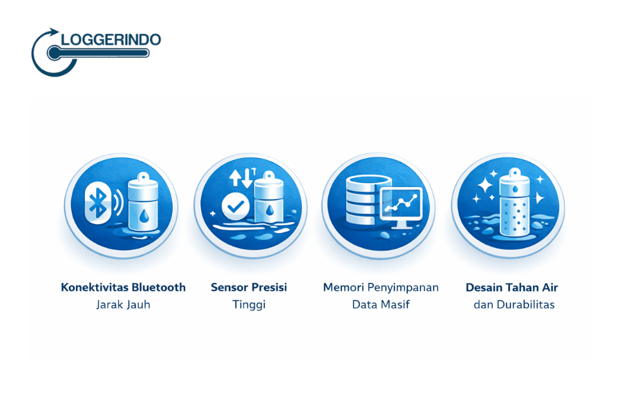 Fitur water level logger bluetooth modern - loggerindo