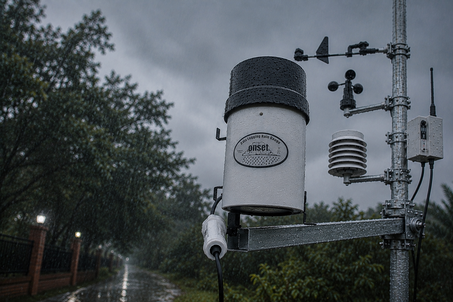 Distributor rain gauge